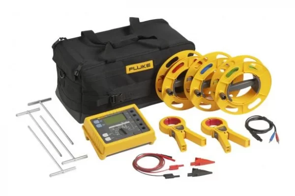 Key features The Fluke 1625-2 is a unique earth ground tester that can perform all four types of earth ground measurement: 3- and 4-Pole Fall-of-Potential (using stakes) 4-Pole Soil Resistivity testing (using stakes) Selective testing (using 1 clamp and stakes) Stakeless testing (using 2 clamps only) Adjustable limits - for quicker testing IP56 rated for outdoor use Rugged carrying case