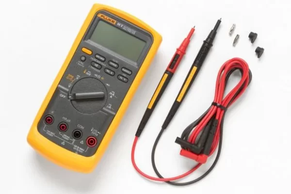 Key features 600 V Cat III safety rating 50% bigger display with bright white backlight Voltage, resistance, continuity, capacitance Input terminal for ac and dc current measurements to 10 A current Diode test, data hold