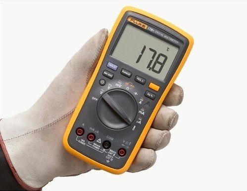 Key features 600 V Cat III safety rating 50% bigger display with bright white backlight Over-voltage indicator Frequency and temperature measurement Voltage, resistance, continuity, capacitance Input terminal for ac and dc current measurements to 10 A current Diode test, data hold
