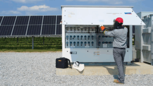 Key features :- Identify and locate active ground faults in PV systems. Reduce troubleshooting time with easy-to-follow traceable signal. Decrease exposure to hazards with non-contact tracing. Analyze, Fault Tracing, Open Circuit, and Mapping functions. CAT III 1500 V DC/CAT IV 600 V rated transmitter and receiver. Key features :- Identify and locate active ground faults in PV systems. Reduce troubleshooting time with easy-to-follow traceable signal. Decrease exposure to hazards with non-contact tracing. Analyze, Fault Tracing, Open Circuit, and Mapping functions. CAT III 1500 V DC/CAT IV 600 V rated transmitter and receiver.